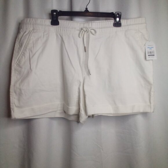 Time And Tru Shorts Women XXL 20 Relaxed Fit Cuff Hem White - Picture 13 of 15